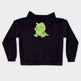 Green Zilla with a Bump on his Head Kids Hoodie